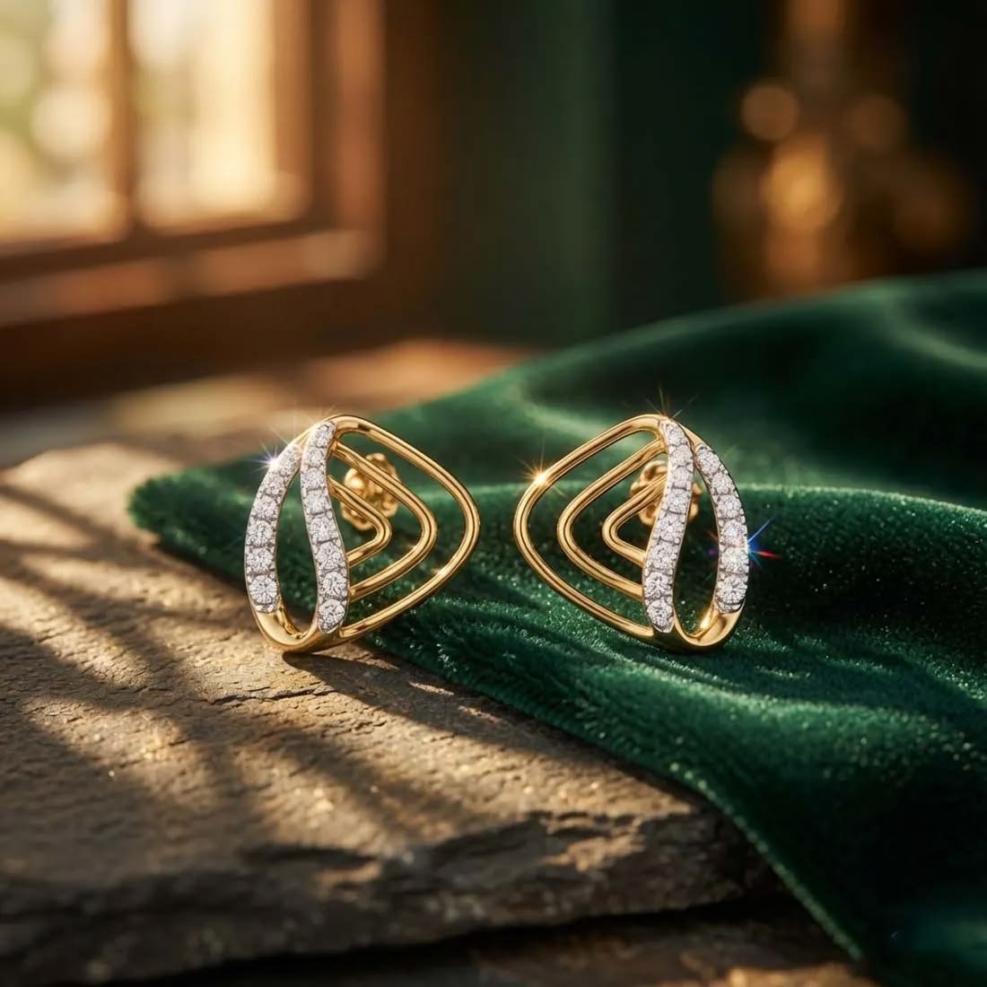 Bridal jewellery set with necklace and earrings